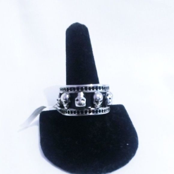 Skull Head Stainless Steel Ring Size 12 - Picture 6 of 6